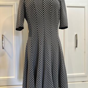 Danny and Nicole Black and White Polka Dot Dress